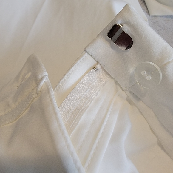 NWT Alfani White Fly-Front Slim Pants - Picture 4 of 7